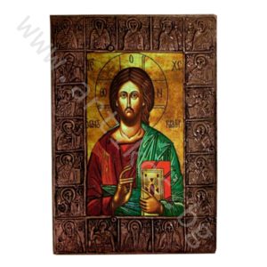 Икона “Исус Христос Пантократор" медна