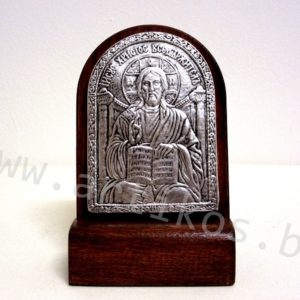 посребрена икона Иисус Христос