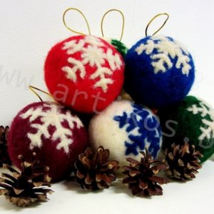 christmas felted balls
