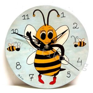 clock with bee