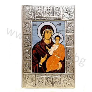 icon Virgin Mary silver frame