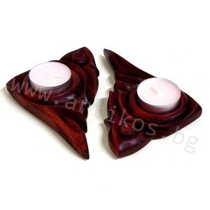 wooden candle holder