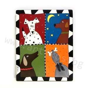naive art on wood