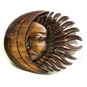 woodcarving sun and moon