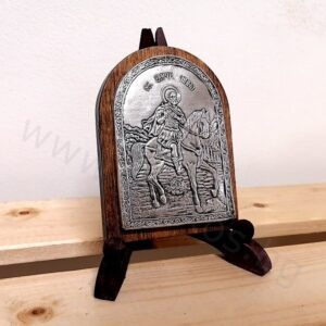 посребрена икона Св. Мина
